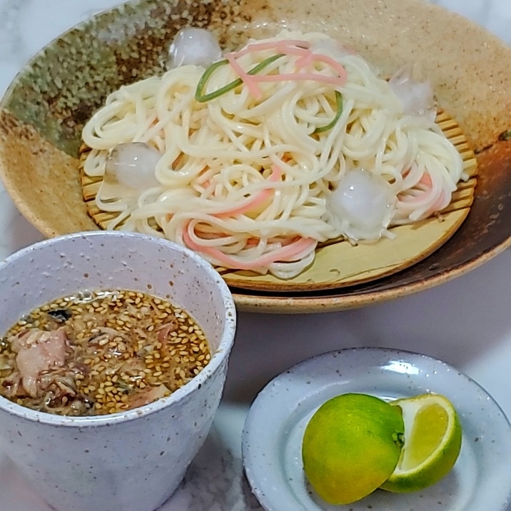 鯖缶すだち冷麦